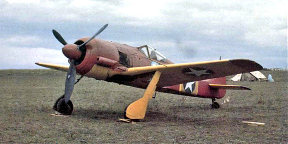 Fw 190 a stelle e strisce 4 captured fw190 fighter color photograph